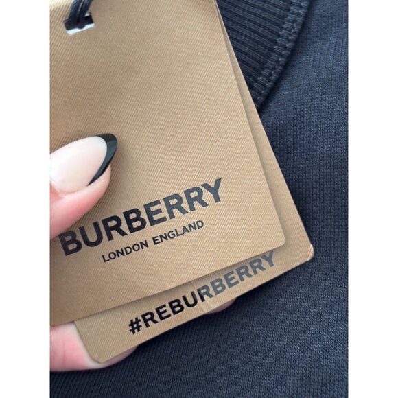 Burberry Womens Medium Black Crewneck Sweatshirt With Tags - Picture 5 of 8